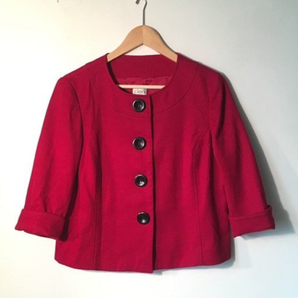 Cropped Red Blazer